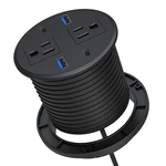 Recessed Power Grommet With Outlets, 3.15INCH Desktop Black. Fixed Price $47.12.