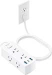 Power Strip Surge Protector, Olcorife Ultra Thin Flat Plug Extension Cord 5FT, 6. Fixed Price $26.99.