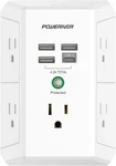 Usb Wall Charger, Multi Outlet Extender Surge Protector With 4 Ports, 1680J. Fixed Price $15.47.
