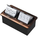 Kyhshj Dual Pop-up Floor Electrical Outlet Box Kit 20 Amp Stainless Steel Gfc.... Fixed Price $151.65.