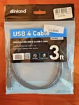 Inland Cable 3 Ft 100W Usb-c Charging 40 Gbps Data Transfer Nickel Plated. Fixed Price $12.00.