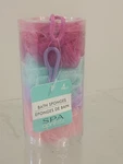Bath Sponges Kids 8 Pack Small Colorful Shower Mesh Pouf Body Scrubber Ball New. Fixed Price $16.84.
