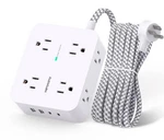 Hanycony Surge Protector Power Strip Outlet Charging Ports 4 Usb HN8U5W (A7). Fixed Price $12.98.