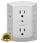 Etl Listed 3 Sided 6 Outlet Grounded Indoor Wall Tap Adapter Ac Plug Extender. Fixed Price $15.99.