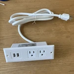 Furniture Power Recessed Strip Outlet, Usb. ZG-JJM-A2 White E528571. Fixed Price $14.99.