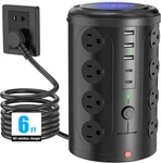 Tower Power Strip Surge Protector With 16 Outlets And 5 Ports (2 Usb-c), 6FT. Fixed Price $38.94.