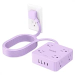 Extension Cord With Multiple Outlets, Smallrt Flat Plug Power Strip, 6.5FT Po.... Fixed Price $33.72.