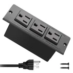 Recessed Power Strip Black Desk Mount Grommet Socket For Cabinet 3 O.... Fixed Price $25.57.