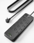 Surge Protector Power Strip 5FT(4080J), Black With 12 Outlets.... Fixed Price $32.80.