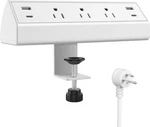 Desk Clamp Power Strip Usb C,40W Fast 3 Outlets & Ports, White. Fixed Price $35.94.