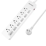 Rootoma Power Strip Surge Protector With Individual SWITCHES,6-FOOT 14AWG Lon.... Fixed Price $42.55.