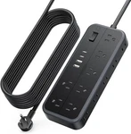 Ntonpower Extension Cord 25 Ft With Multiple OUTLETS(14 14A, Black. Fixed Price $59.27.