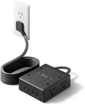 10FT Extension Cord With Multiple Outlets, Flat Plug Power Strip Surge Protector. Fixed Price $28.93.