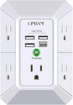 Wall Charger, Surge Protector, 5 Outlet Extender With Usb Charging Ports (4.8. Fixed Price $40.38.