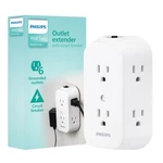 Philips 6 Outlet Wall Tap Charging Station With Circuit Breaker White Finish. Fixed Price $13.09.