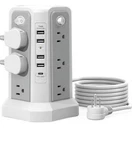 Surge Protector Power Strip Tower With PD18W Usb PORT,10FT Extension Cord. Fixed Price $26.50.
