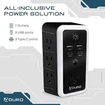 Aduro Multi Plug Outlet Surge Protector Night Light Wall Charger SRG-70-4USB-01. Fixed Price $32.46.