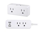 Clear Power 2-OUTLET Wall-tap + 6FT Strip. Fixed Price $32.95.