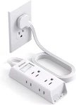 Cruise Essentials - Flat Plug Power Strip, Addtam 5 Ft Ultra Extension Cord. Fixed Price $12.89.