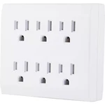 6-OUTLET Surge Protector Tap With Tamper Resistant, White. Fixed Price $13.25.