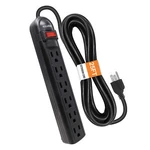6 Outlet Surge Protector, 25 Ft, Standard, Black. Fixed Price $43.94.