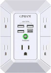 Wall Charger, Surge Protector, Qinlianf 5 Outlet Extender With 4 Usb Charging Po. Fixed Price $19.76.