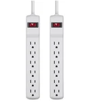 Amazonbasics 6-OUTLET Surge Protector Power Strip 2-PACK 200 Joule White. Fixed Price $11.99.