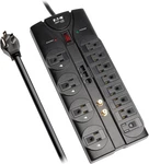 Eaton TLP1208SAT Home Theater Surge Protector Power Strip, Outlets, Flat Plu. Fixed Price $89.99.