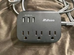 Power Strip With Usb, Mountable Flat Plug 3 5 Ft, Black. Fixed Price $16.99.
