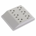 2X Ul - 6 Way Plug Wall Outlet Power Strip Socket Grounded Beige Tan Splitter. Fixed Price $25.96.