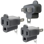 Elegrp 2 Prong To 3 Outlet Plug Adapter, Three Two. Fixed Price $9.89.