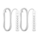 Philips 6-OUTLET Surge Protector W/ 4' Braided Cord 720J Pk White SPP3383W37. Fixed Price $12.99.
