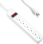 Iron Forge Cable 6 Surge Protector Power Strip 25 Ft Outlets, White. Fixed Price $35.94.