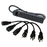 C2G Legrand 6-OUTLET Power Strip With Surge Suppressor, 4 Black. Fixed Price $56.09.