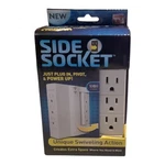 Side Socket Swivel Surge Protector 6 Outlets 1000 Joules Power Strip White. Fixed Price $12.50.