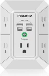 5-OUTLET Power Strip With 4 Usb Ports Surge Protector For Home, Office, School. Fixed Price $17.99.