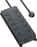 Power Strip Surge Protector, 4000J, Etl Listed, 10 Widely Spaced Outlets With 2. Fixed Price $56.35.
