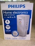 Philips Home Electronics Surge Protector Hide Cable Clutter SPP3060B/17. Fixed Price $15.00.