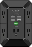 Usb Wall Charger, Surge Protector, 5 Outlet Extender With 4 Chargin. Fixed Price $24.99.
