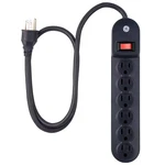 6-OUTLET Power Strip With 3 Ft. Extension Cord, Black. Fixed Price $27.99.