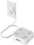 Tessan Surge Protector Power Strip, 5 Ft Flat Plug Extension Cord With 3 Usb (1. Fixed Price $36.20.