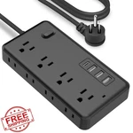 Fuaufas 10 Ft Power Strip 8 Ac Outlets 3 Usb. Fixed Price $20.00.