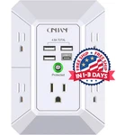 Cargador De Pared, Protector Contra Sobretensiones, 5 Tomas CORRIENTE,4 Usb. Fixed Price $21.99.