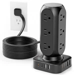 Flat Plug Power Strip Tower, Tentrend Dual Pd 20W Usb-c Surge Protector With .... Fixed Price $39.02.
