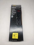 Essentials Surge Protector With Mounting Holes On Back 6 Outlet - Black. Fixed Price $20.69.