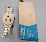 Leviton 5361-I 20 Amp Single Receptacle Industrial Grade Self-grounding Ivory. Fixed Price $12.99.