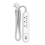 Monster 4FT 3-OUTLET Power Strip With Usb Ports White. Fixed Price $40.29.