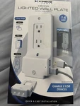 Xtreme Power Decor Lighted Wall Plate 2 Charger Usb Ports Tablets Laptops. Fixed Price $12.14.