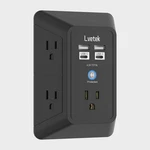 Outlet Extender, Surge Protector With 2U2C-NO Night Light, Black. Fixed Price $21.91.