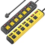 6 Outlets Individual Switches Power STRIP,1200J Surge PROTECTOR/1875W/15A Cord. Fixed Price $29.99.